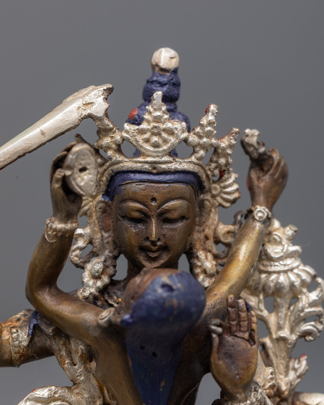 Medicine-Made Manjushri with Consort Statue
