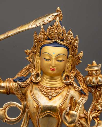 Manjushri Buddhist Statue | Divine Symbol of Wisdom and Enlightenment