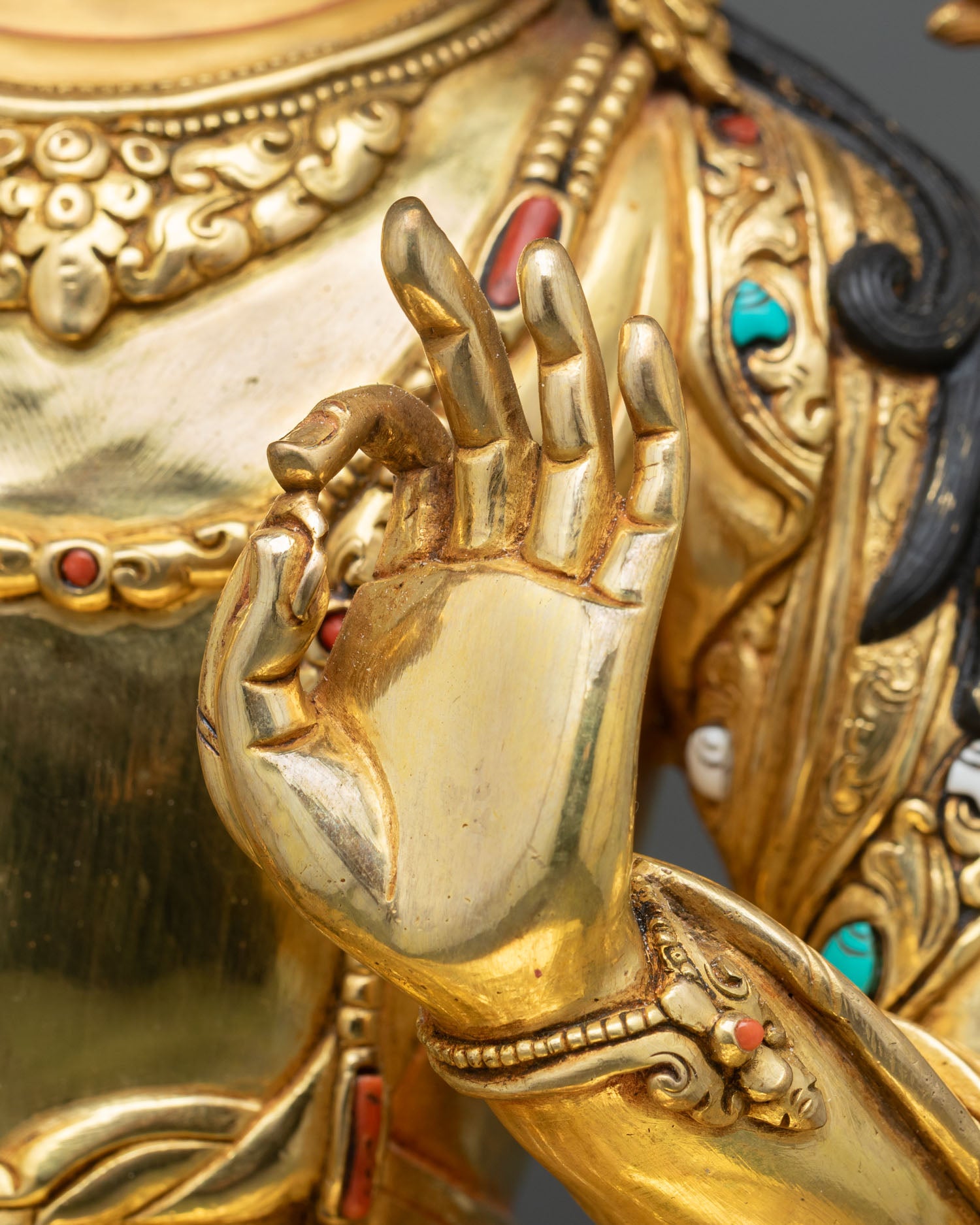 Himalayan Buddhist Manjushri Sculpture for Sacred Space