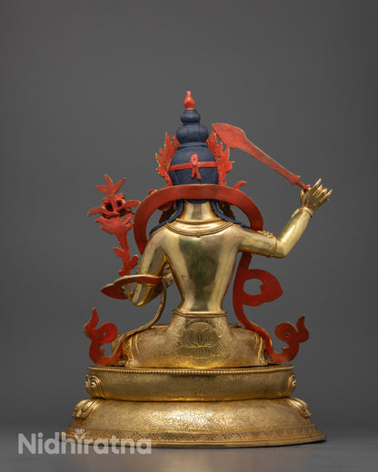 Nepalese Manjushri Statue | Sacred Bodhisattva of Wisdom