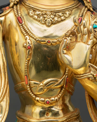 Himalayan Buddhist Manjushri Sculpture for Sacred Space