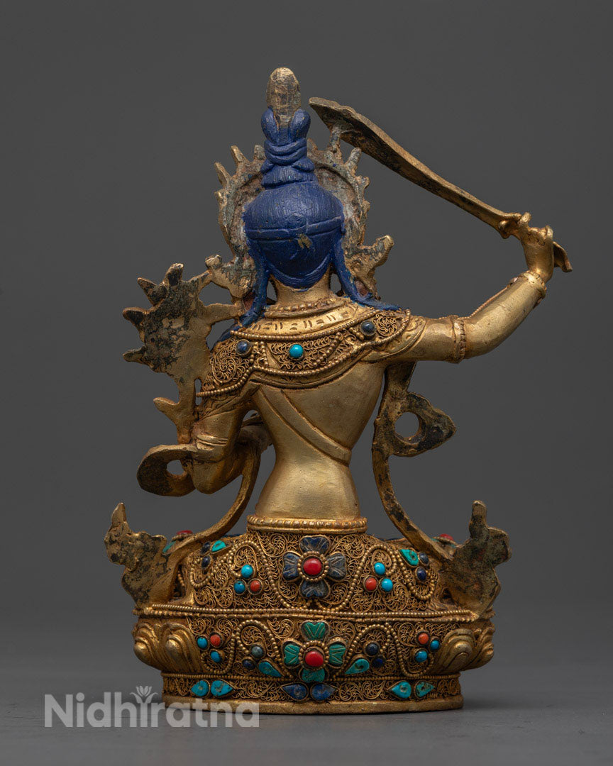 Lapis Lazuli Manjushri Bodhisattva Statue