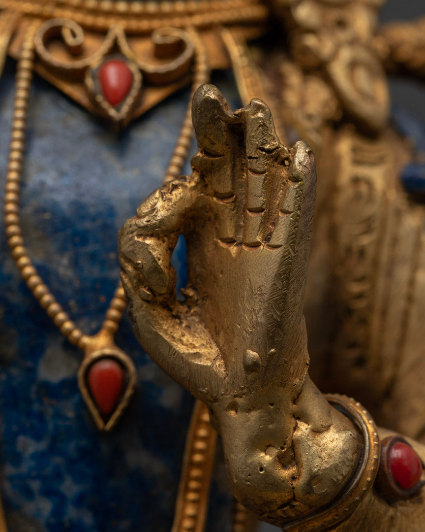 Lapis Lazuli Manjushri Bodhisattva Statue