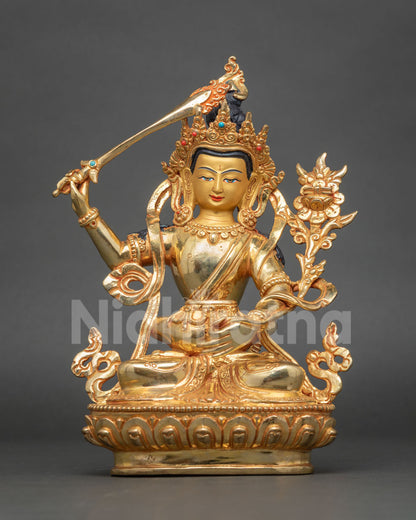 Manjushri Yab-Yum Buddhist Statue | Handcrafted Buddhist Artwork