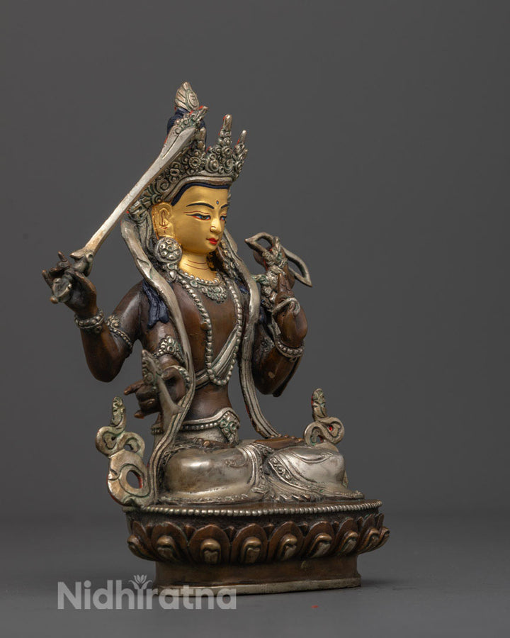 Maha Manjushri Statue | Traditional Himalayan Art of Nepal