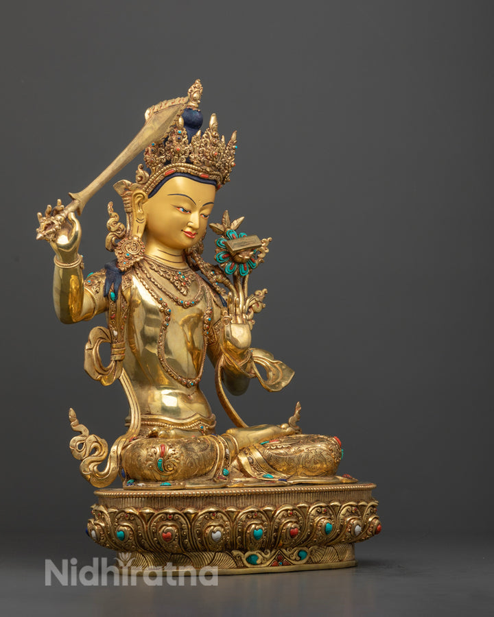 Sacred Manjushri Statue – Premium Buddhist Artwork