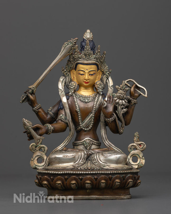 Maha Manjushri Statue | Traditional Himalayan Art of Nepal