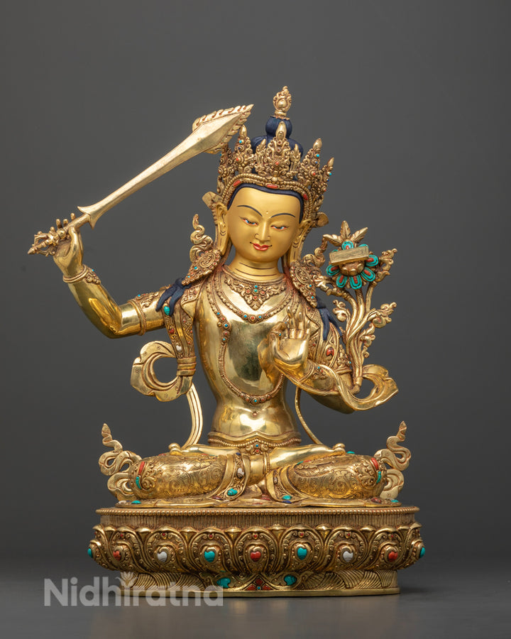 Sacred Manjushri Statue – Premium Buddhist Artwork