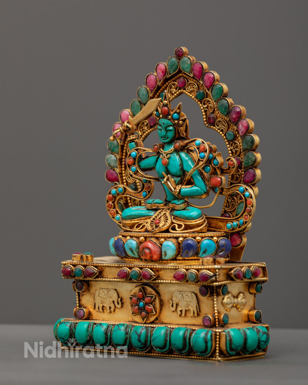Manjushri Statue | Hand-Carved Tibetan Bodhisattva