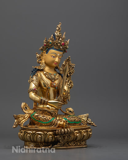 Beautiful Manjushri Statue for Sale | Wisdom Deity Sculpture