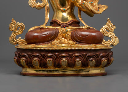 Traditional Manjushri Bodhisattva Statue | Authentic Buddhist Art