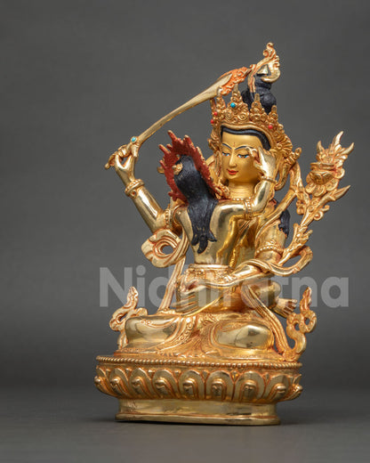 Manjushri Yab-Yum Buddhist Statue | Handcrafted Buddhist Artwork