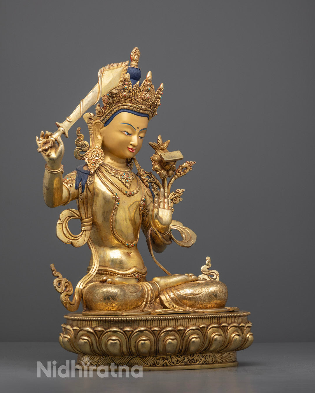 Nepalese Manjushri Statue | Bodhisattva Sculpture