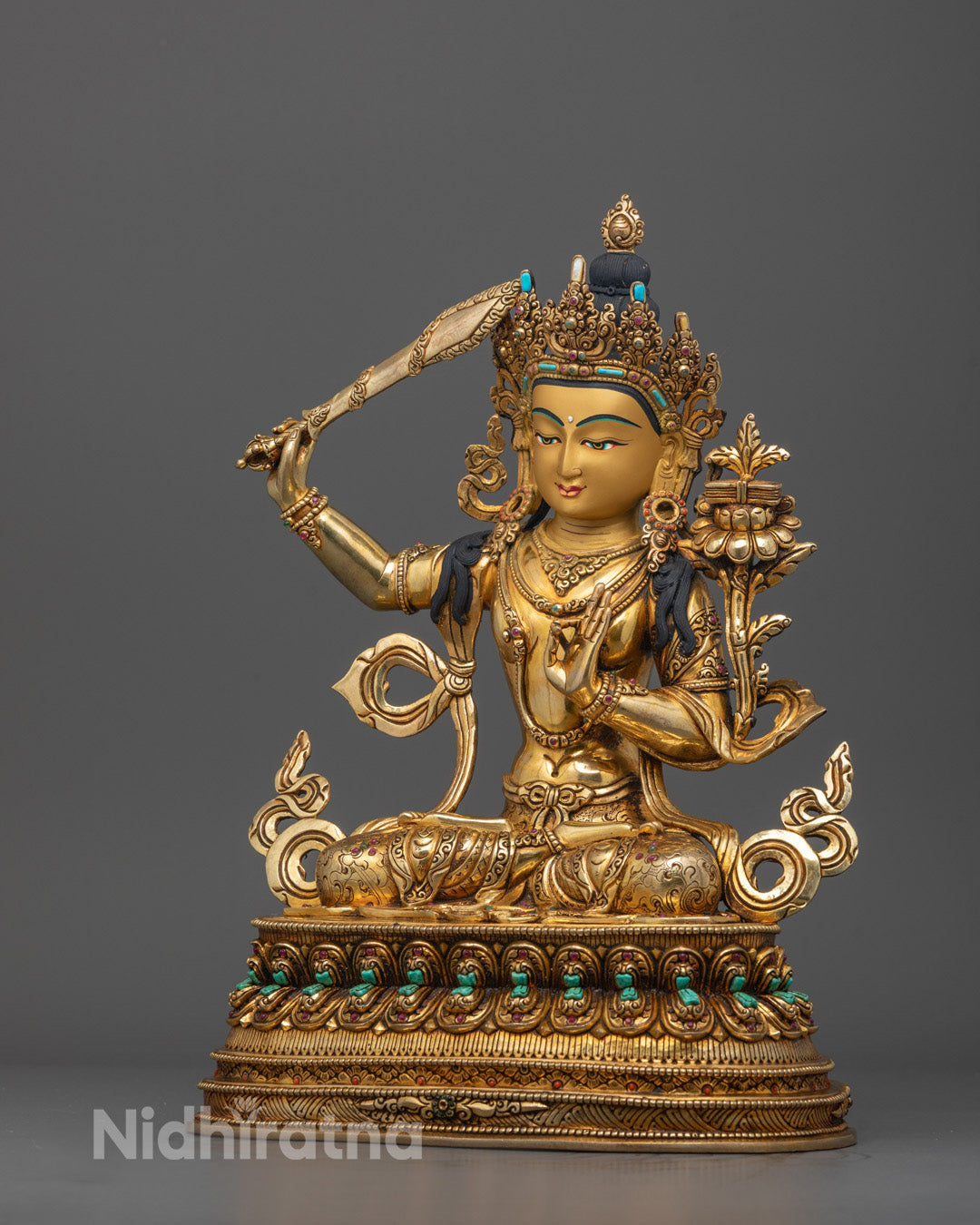 Buy Handcrafted Tibetan Manjushri Sculpture | Nepalese Art