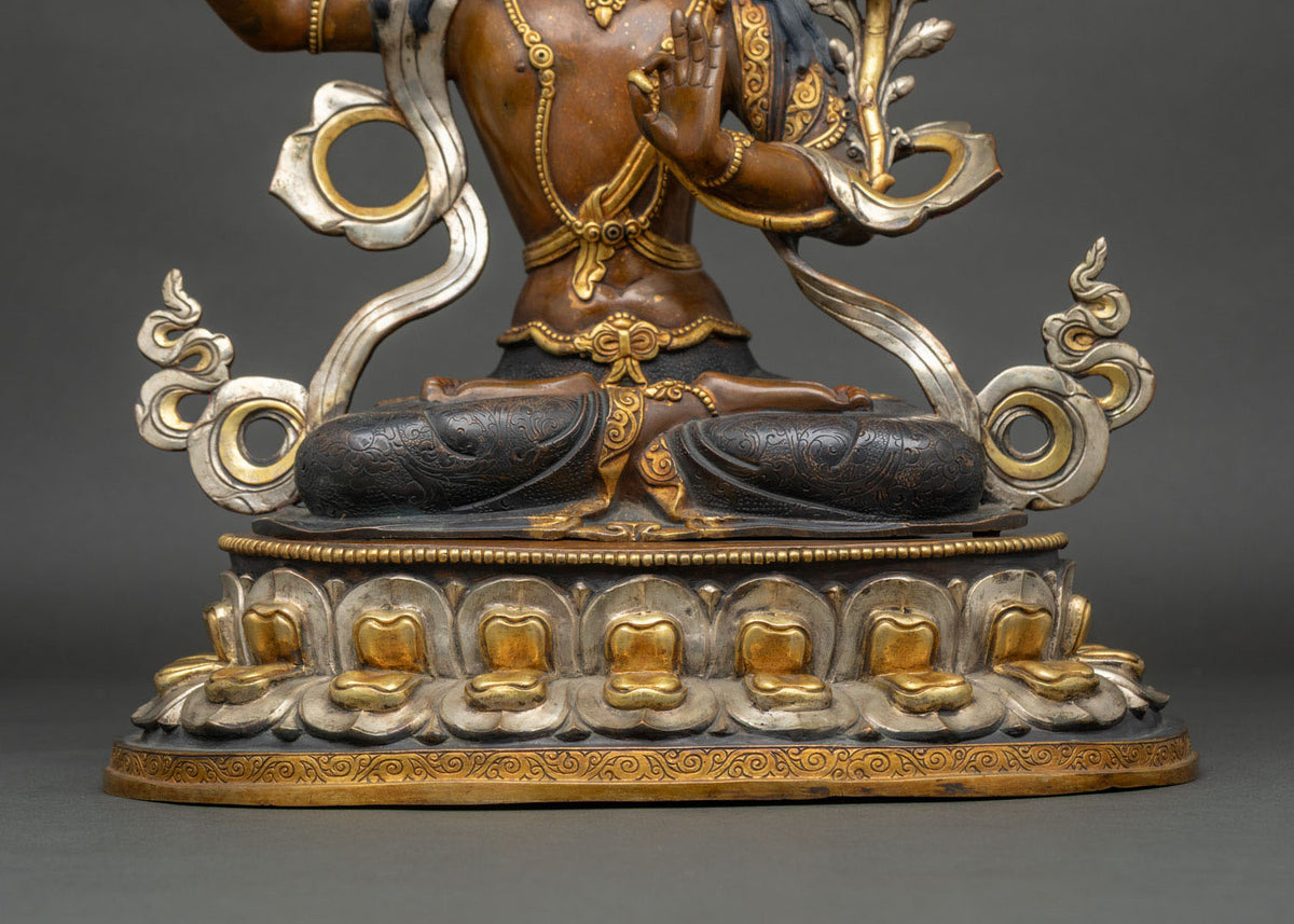 Manjushri (Jampelyang) Statue | Chemically Oxidized Copper Sculpture