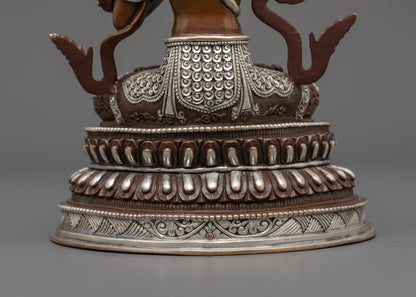 Shop Oxidized Manjushri Statue | Handcrafted Wisdom Deity Sculpture