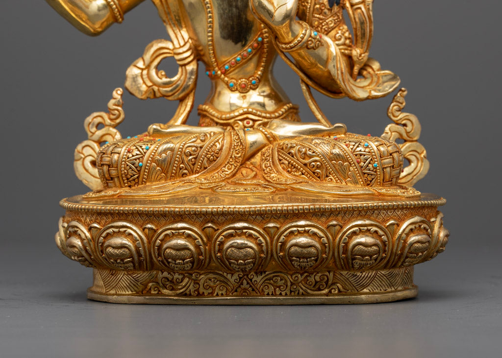 Manjushri Bodhisattva Statue | Traditional Nepalese Artwork