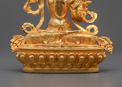 Buddhist Manjushri Sculpture | Machine-Made Deity of Wisdom