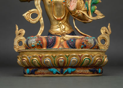 Manjushri Statue for Meditation & Spiritual Clarity | Buddhist Artwork
