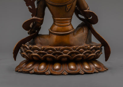 Handmade Oxidized Manjushri Statue | Sacred Bodhisattva Statue