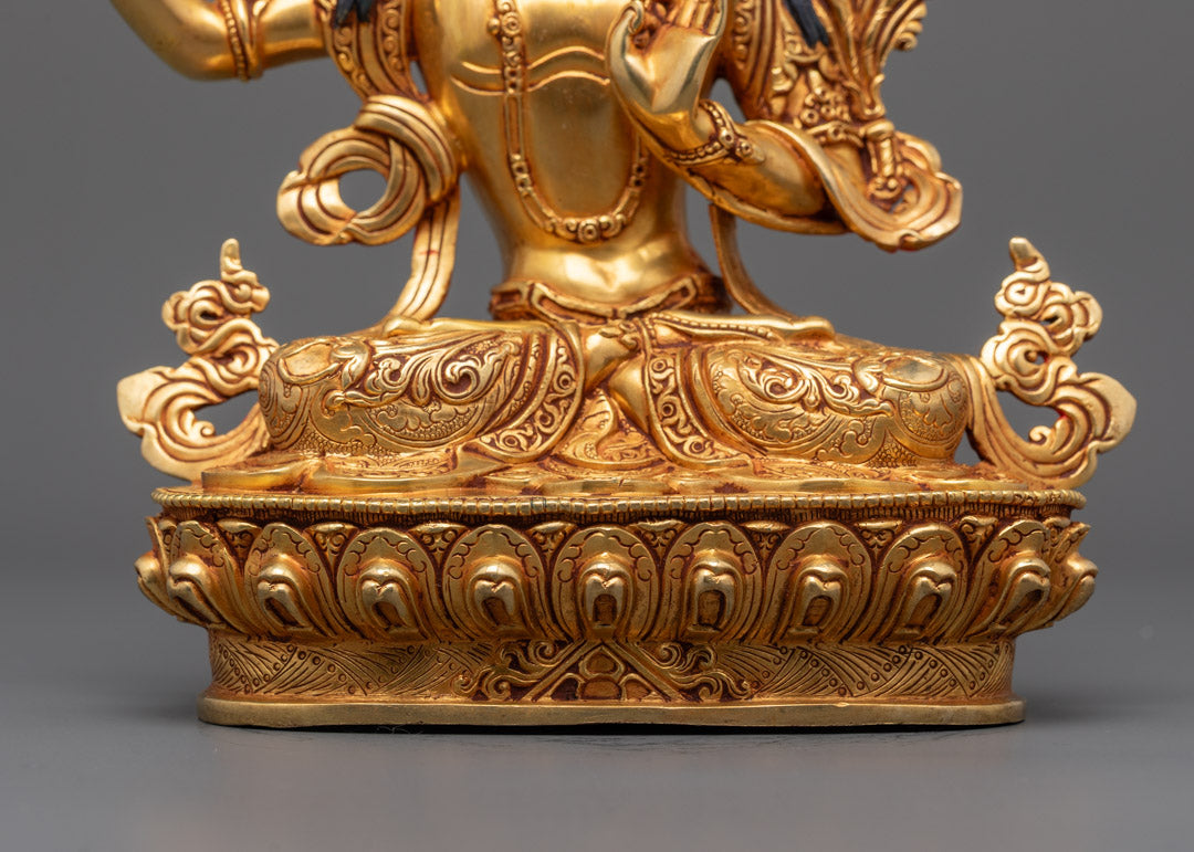 Divine Manjushri Statue | Hand-Carved Beautiful Tibetan Buddhist Art