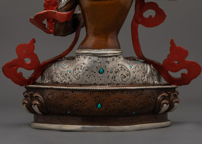 Antique Nepalese Manjushri Statue | Traditional Buddhist Masterpiece