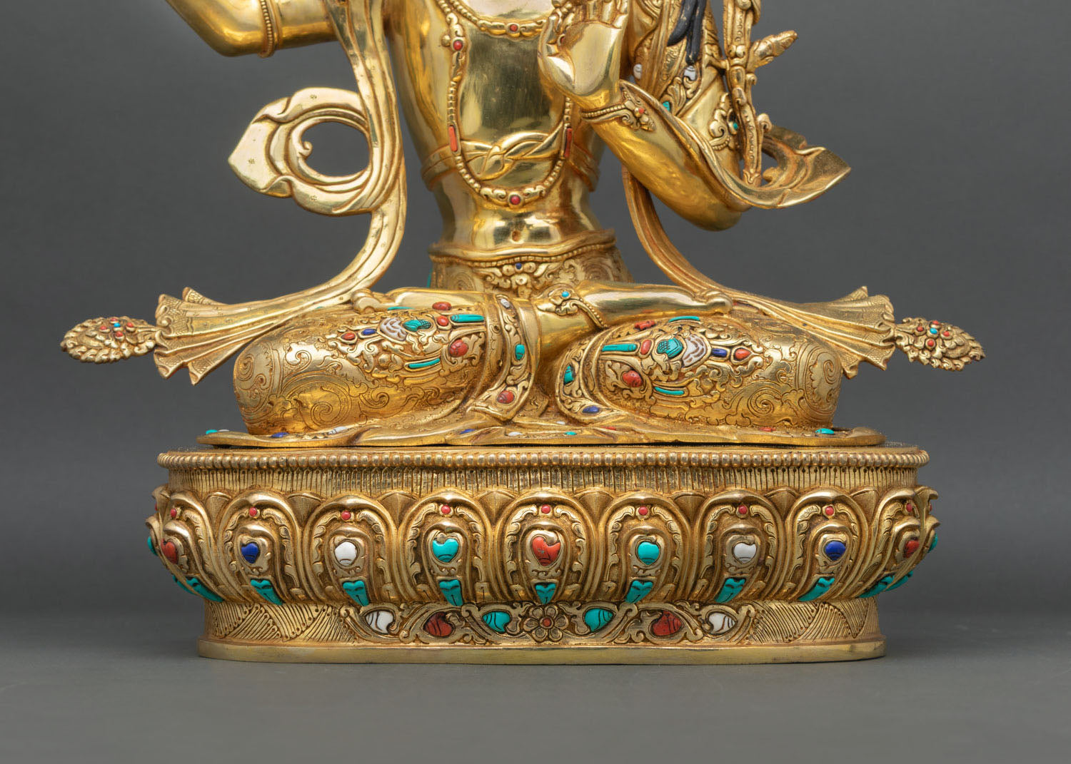 Himalayan Buddhist Manjushri Sculpture for Sacred Space