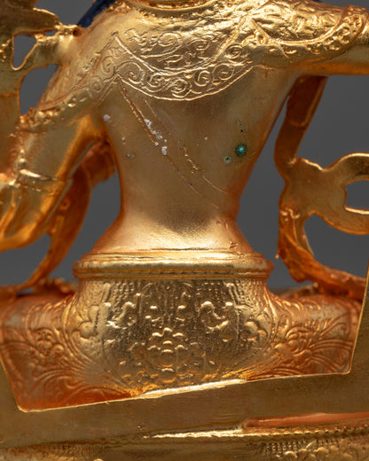 Manjushri Statue for Spiritual Insight | 24k Gold Gilded Machine Work