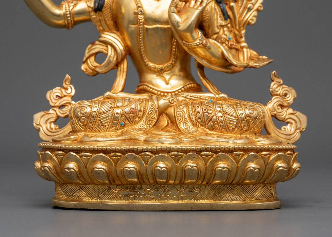 Traditional Manjushri Statue from Nepal | Enlightened Protector