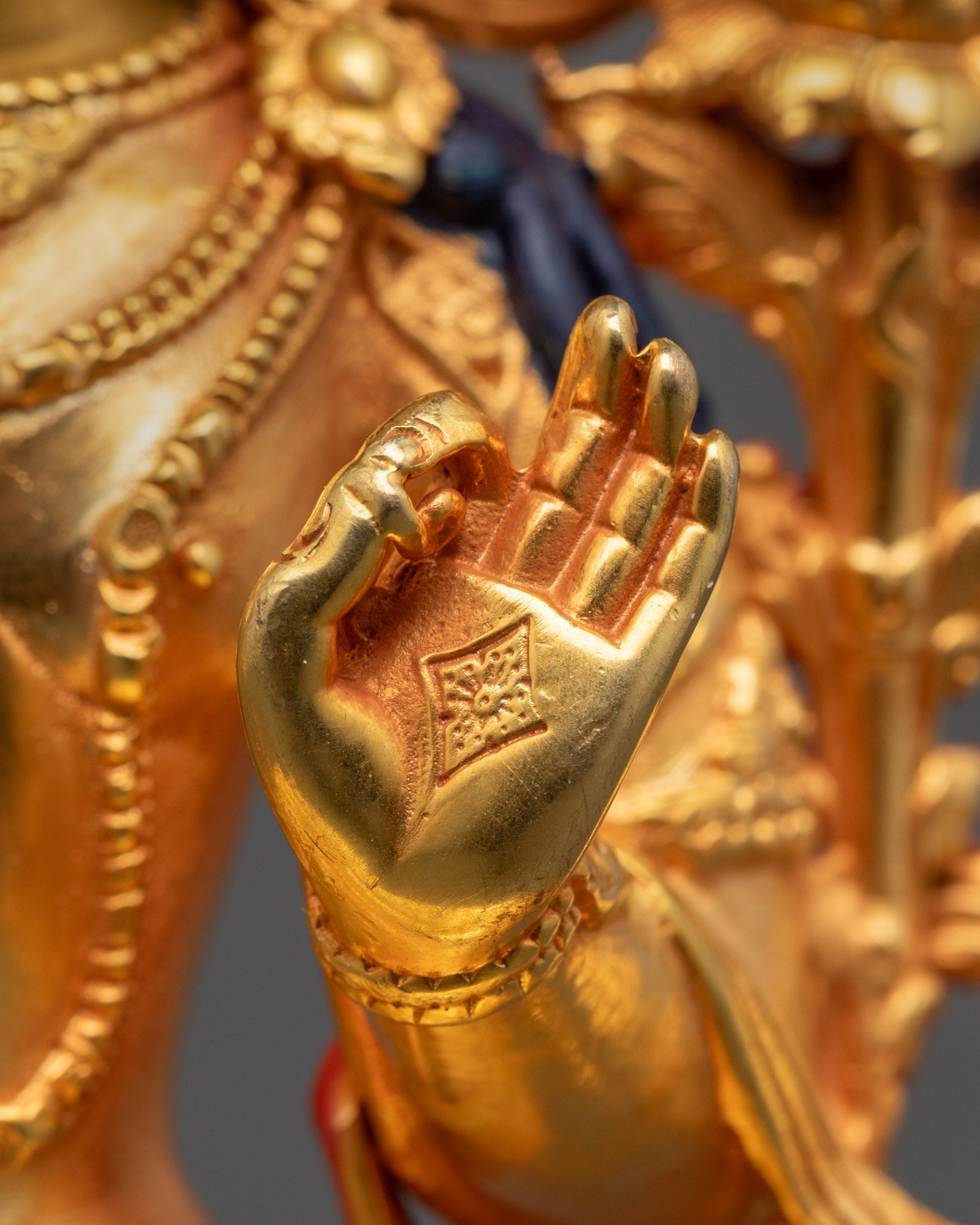 Buddhist Manjushri Sculpture | Machine-Made Deity of Wisdom