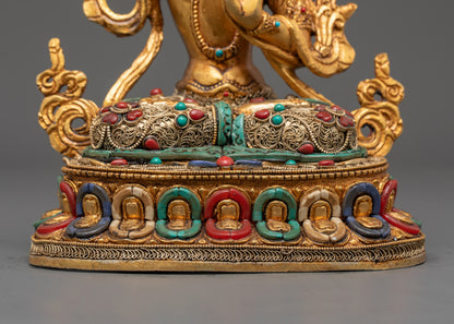 Manjushri Statue | Bodhisattva Nepali Art