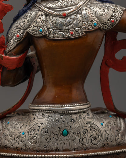 Antique Nepalese Manjushri Statue | Traditional Buddhist Masterpiece
