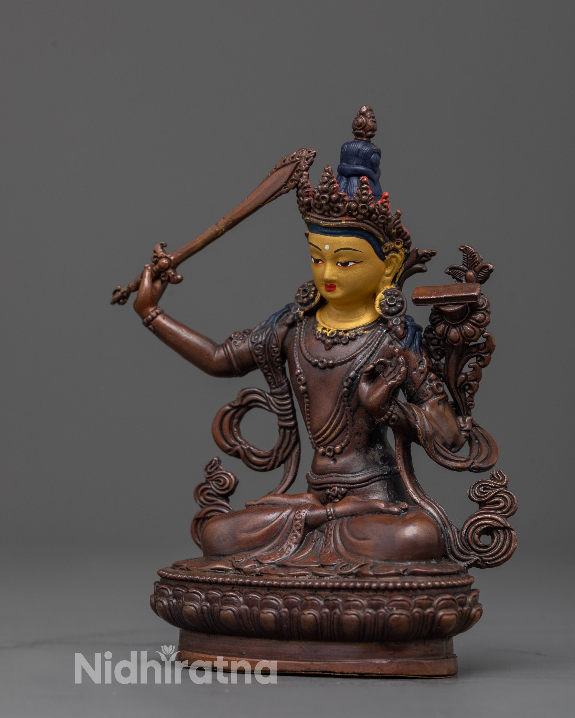 Affordable Machine-Crafted Manjushri Statue | Wisdom Bodhisattva Idol