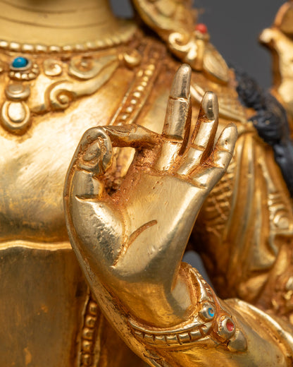 Traditional Manjushri Statue from Nepal | Enlightened Protector