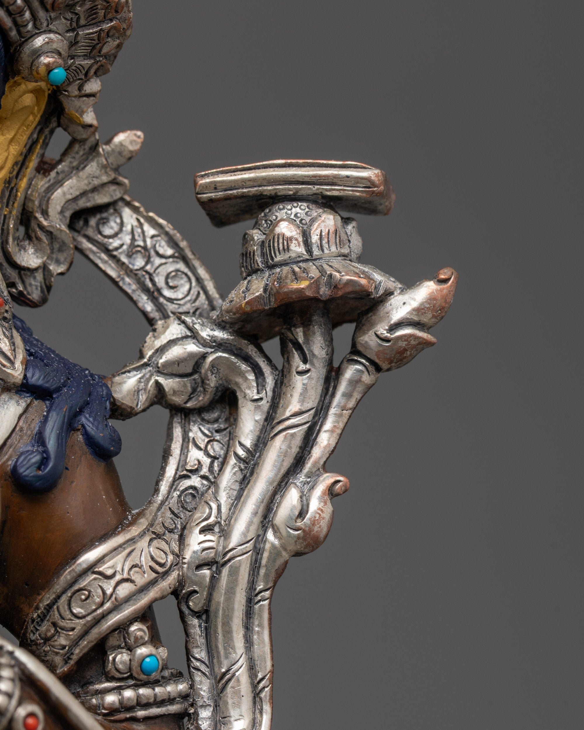 Shop Oxidized Manjushri Statue | Handcrafted Wisdom Deity Sculpture