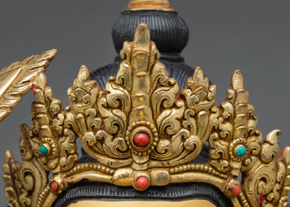 Himalayan Buddhist Manjushri Sculpture for Sacred Space