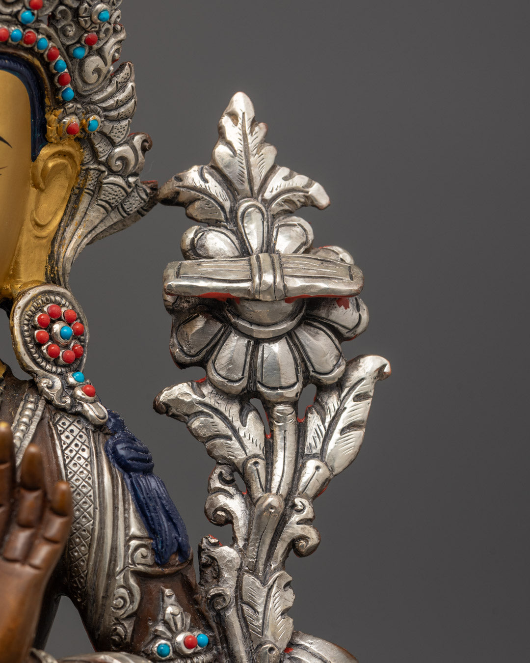 Antique Nepalese Manjushri Statue | Traditional Buddhist Masterpiece