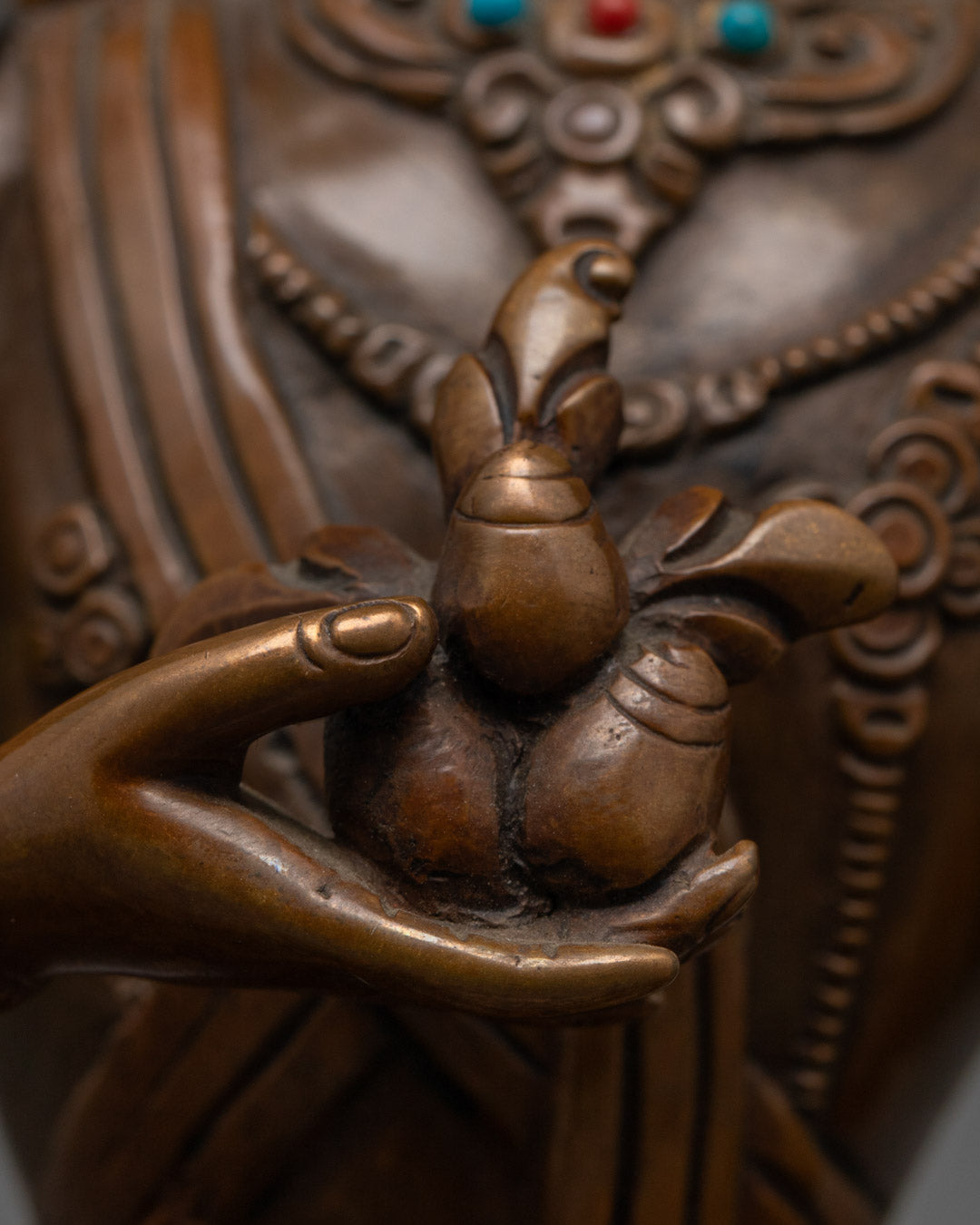 Handmade Oxidized Manjushri Statue | Sacred Bodhisattva Statue