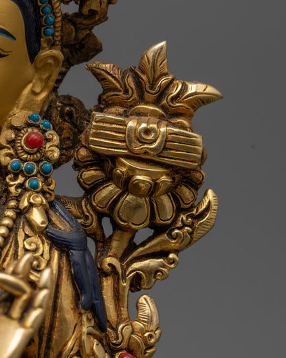 Handmade Manjushri Statue with Sword of Wisdom