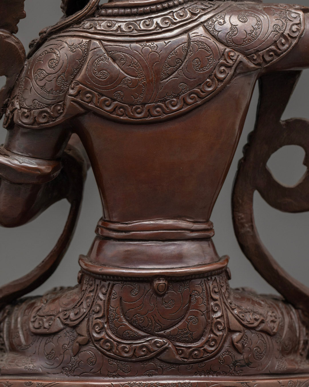 Handcrafted Oxidized Manjushri Statue | Buddhist Deity of Wisdom