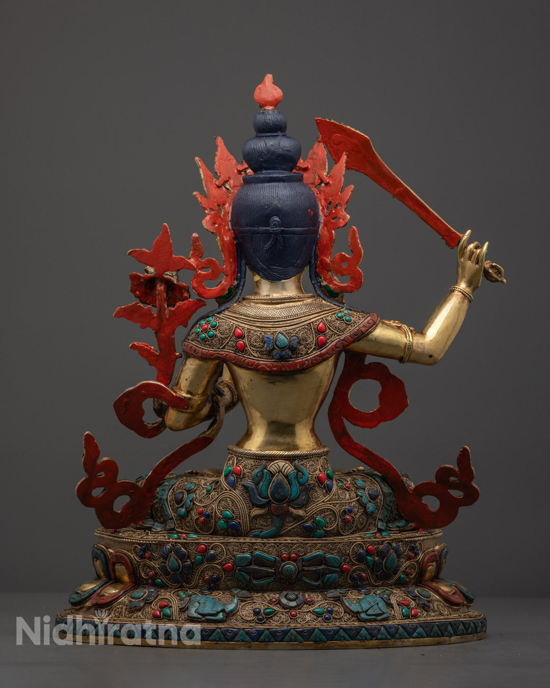 Divine Tibetan Bodhisattva Manjushri Statue | Embodiment of Wisdom