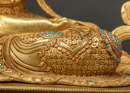 Bodhisattva Manjushri Statue | Life-Sized Buddhist Copper Sculpture