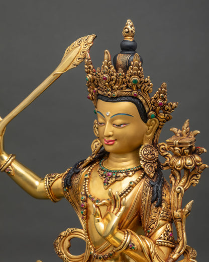 Sacred Manjushri Statue for Your Meditation Altar | Handmade In Nepal