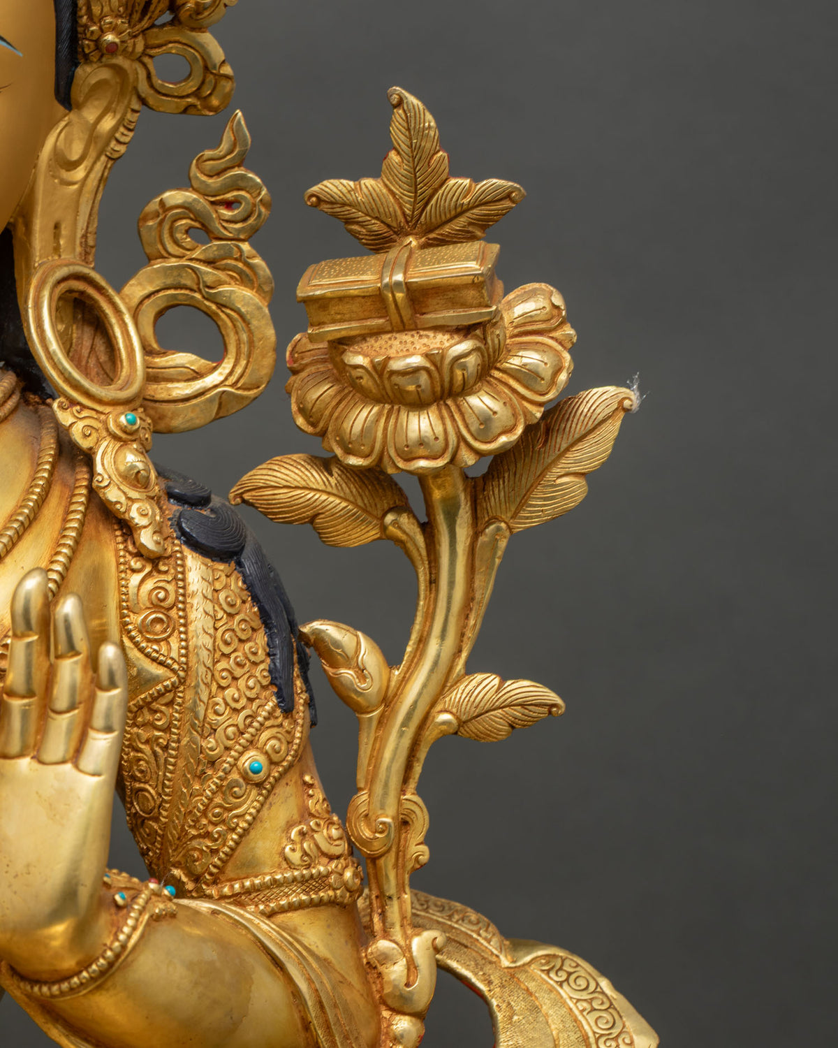 Bodhisattva Manjushri Statue | Life-Sized Buddhist Copper Sculpture