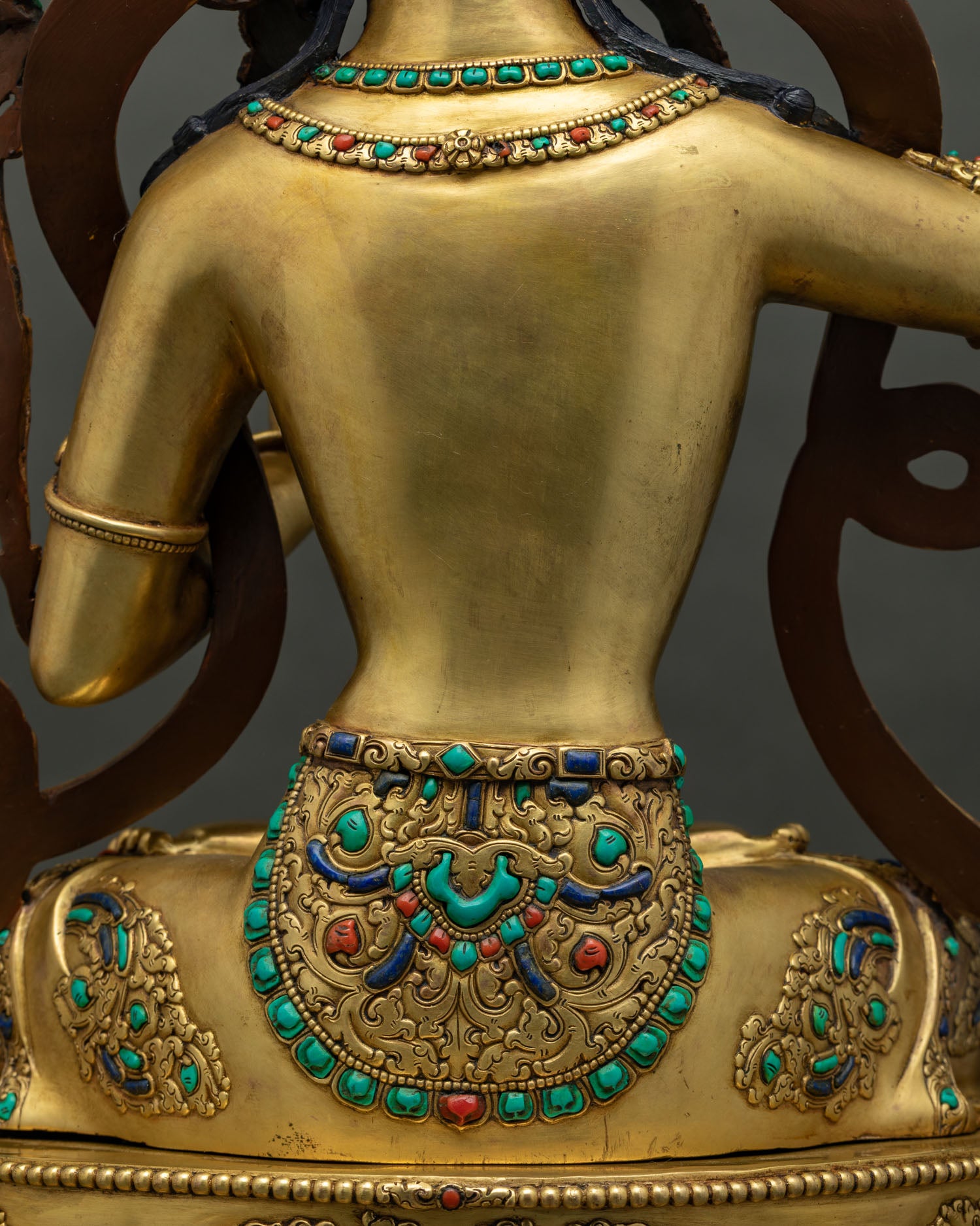 Manjushri Statue – Fully Gold Fire-Gilded Copper Sculpture