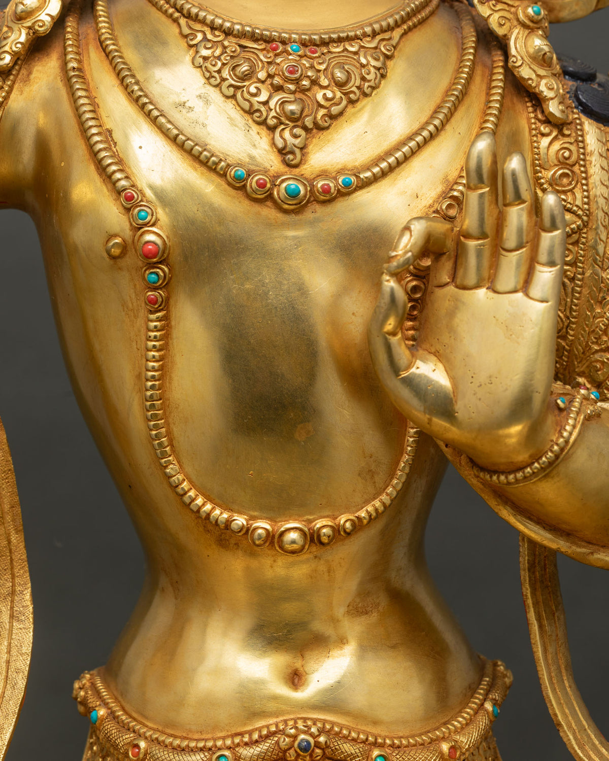 Bodhisattva Manjushri Statue | Life-Sized Buddhist Copper Sculpture