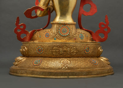Bodhisattva Manjushri Statue | Life-Sized Buddhist Copper Sculpture