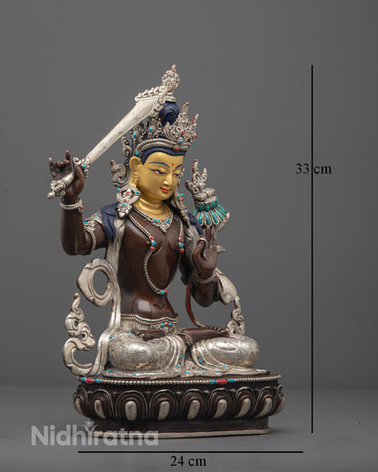 Nepalese Made Manjushri Statue | Himalayan Sacred Artwork
