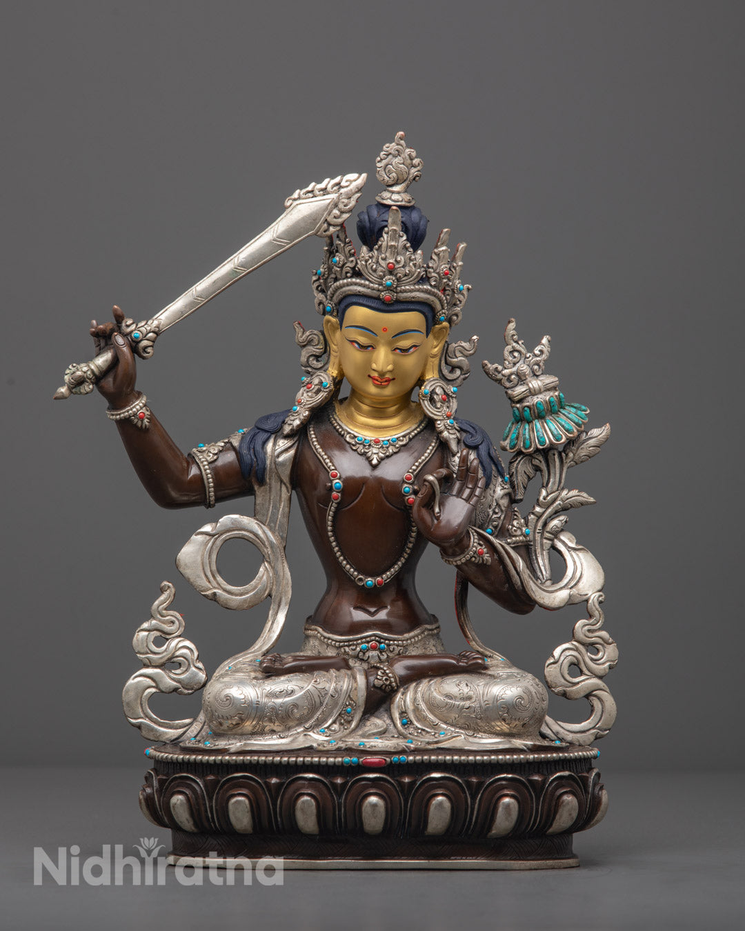Nepalese Made Manjushri Statue | Himalayan Sacred Artwork