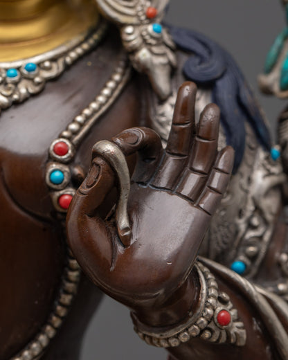 Nepalese Made Manjushri Statue | Himalayan Sacred Artwork